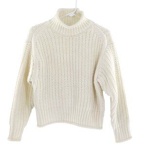 L'ayard Wool Sweater Women's S White Academia Chunky Knit Elevated Basic Winter‎